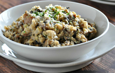 LCHF "rizoto" z karfiolu a shiitake LCHF "rizoto" z karfiolu a shiitake